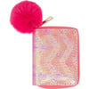 Shiny Wave Wallet, Hot Pink - Bags - 1 - thumbnail