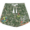 Embroidered Camo Shorts, Print - Shorts - 1 - thumbnail