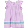 Flutter Sleeve Dress, Purple - Dresses - 1 - thumbnail