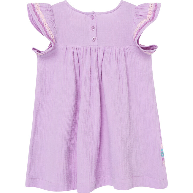 Flutter Sleeve Dress, Purple