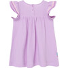 Flutter Sleeve Dress, Purple - Dresses - 2