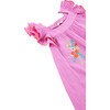 Embroidered Square Neck Dress, Purple - Dresses - 3 - thumbnail