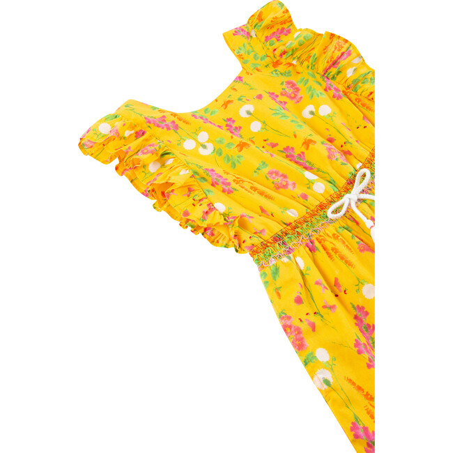 Flutter Sleeve Romper, Floral - Rompers - 3