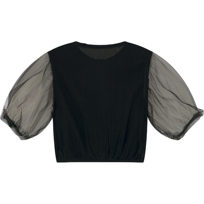 Muslin Fairy Blouse, Black - Blouses - 3