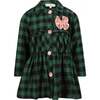 Plaid Jersey Dress, Green - Dresses - 1 - thumbnail