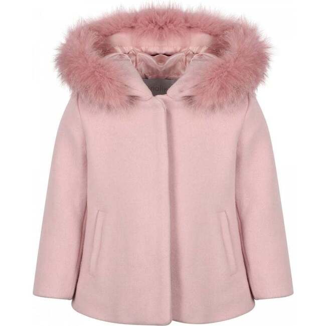 Fur Peacoat, Pink