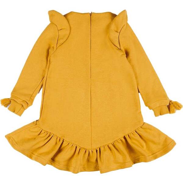 Ruffled Tassle Dress, Yellow - Pinolini Dresses | Maisonette Ruffled Tassle Dress, Yellow - Pinolini Dresses | Maisonette