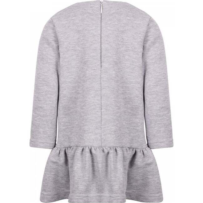 Flower Jersey Dress, Gray - Dresses - 2