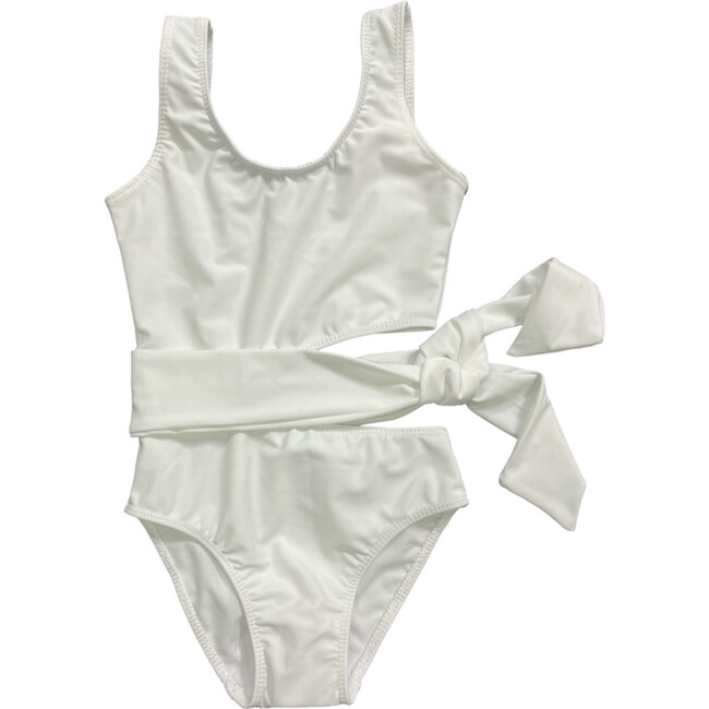 Kids Tank Tie Side Swimsuit White - One Pieces - 1