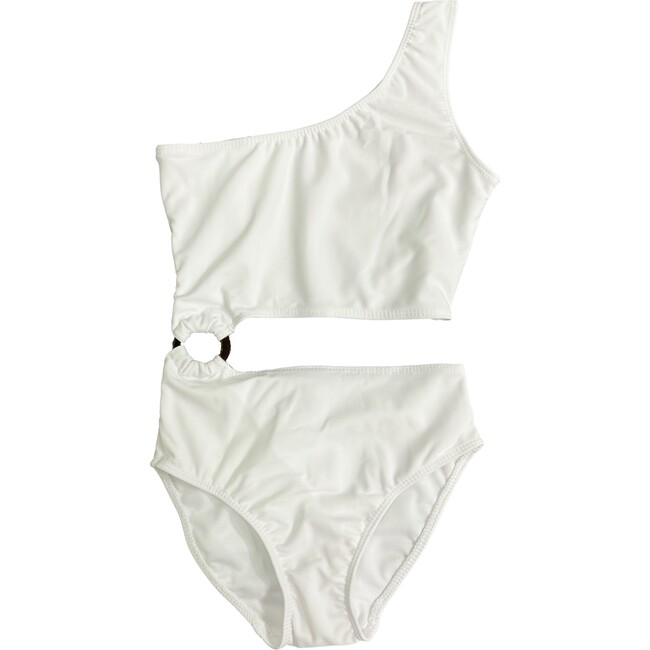 Girl's Ring Monokini One Piece Bathing Suit White - One Pieces - 1