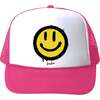 Smiley Face Hat, Hot Pink - Hats - 1 - thumbnail