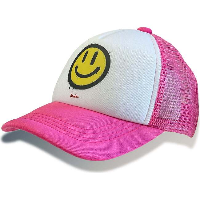 Smiley Face Hat, Hot Pink