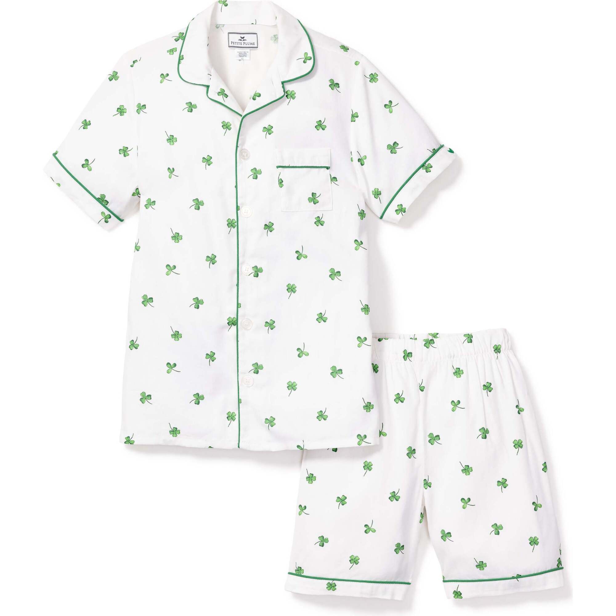 Kids Classic Short Set, Shamrocks - Pajamas - 1