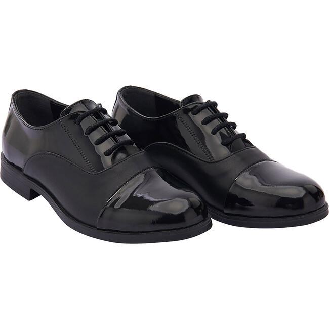 Patent Oxford Shoes, Black - Slip Ons - 1