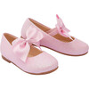 Bubblegum Glitter Elastic Bow Flats, Pink - Mary Janes - 1 - thumbnail