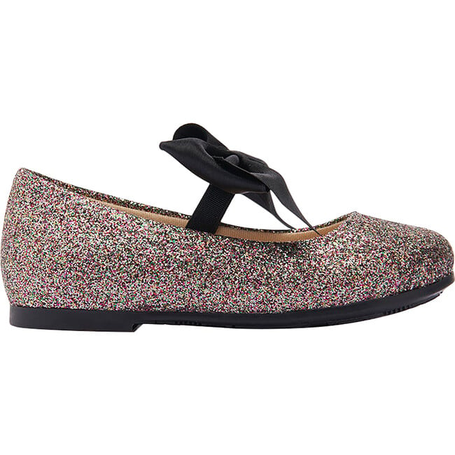 Glitter Elastic Bow Flats, Multi - Mary Janes - 2