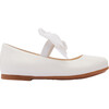 Patent Elastic Bow Flats, White - Mary Janes - 2