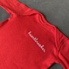 "heartbreaker" Baby Longsleeve Onesie, Red - Onesies - 2