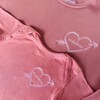 "Mama" Embroidered Bow + Arrow Baby Longsleeve Onesie, Mauve Pink - Onesies - 3