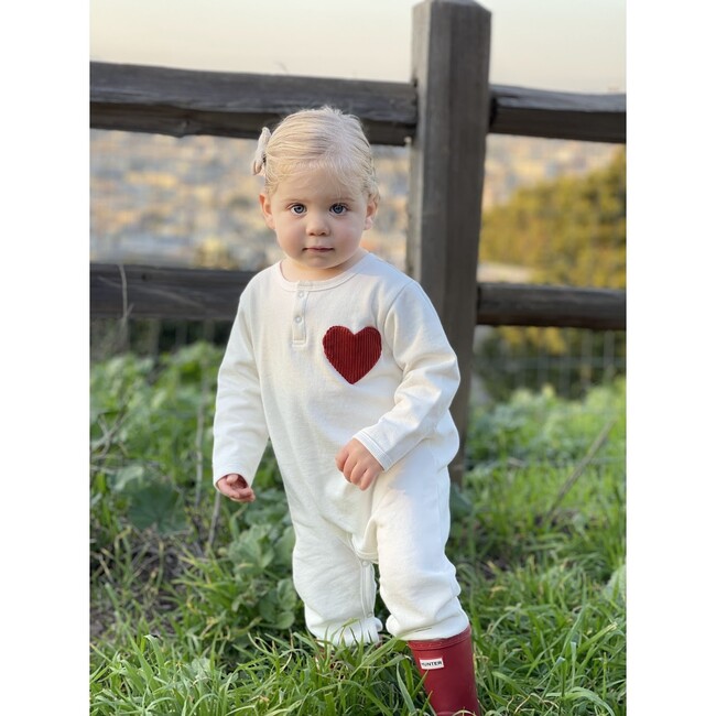Organic Cotton Corduroy Heart Onesie - Onesies - 4