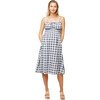Women's Roma Dress, Navy and White plaid - Dresses - 1 - thumbnail
