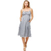 Women's Roma Dress, Navy and White plaid - Dresses - 2