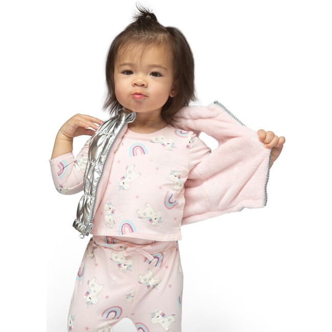 Reversible Minky Vest, Silver - Vests - 2