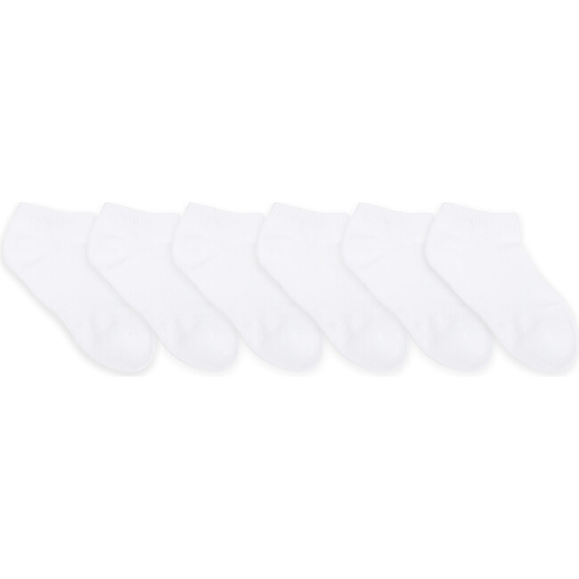 Solid No Show Socks 6 Pack, White