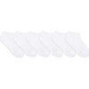 Solid No Show Socks 6 Pack, White - Socks - 1 - thumbnail