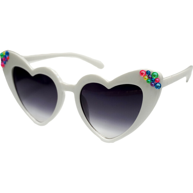 Heart Sunglasses, White