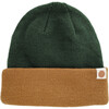 Reversible Beanie, Green/Pecan - Hats - 1 - thumbnail