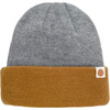 Reversible Beanie, Grey/Pecan - Hats - 1 - thumbnail