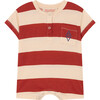 Rabbit Baby Jumpsuit, Beige Stripes - Rompers - 1 - thumbnail