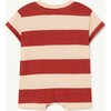 Rabbit Baby Jumpsuit, Beige Stripes - Rompers - 2 - thumbnail