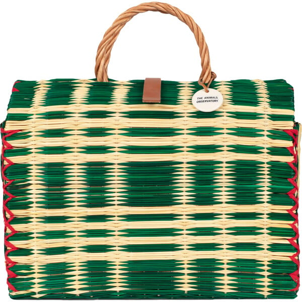 Basket Bag, Green - The Animals Observatory Bags | Maisonette