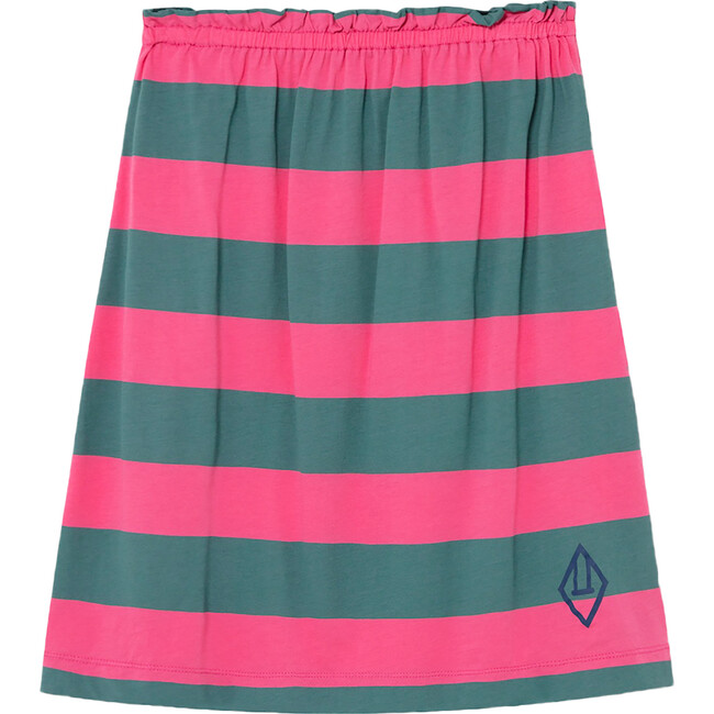Stripes Kitten Skirt, Pink Stripes - Skirts - 1