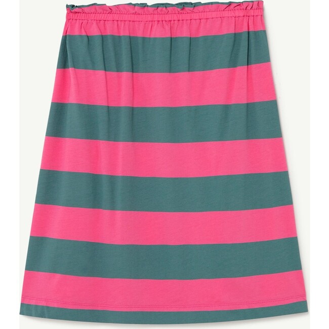 Stripes Kitten Skirt, Pink Stripes - Skirts - 2