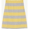 Stripes Kitten Skirt, Grey Stripes - Skirts - 4