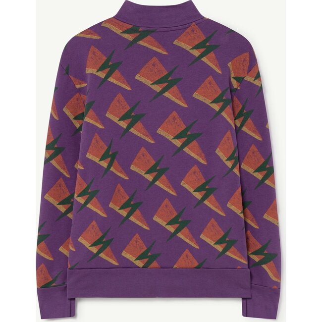 Zebra Sweatshirt, Purple Lightning - Sweatshirts - 4