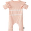 Striped Ruffle Jumpsuit, Pink - Rompers - 1 - thumbnail