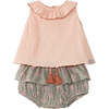 Floral Set, Olive and Pink - Mixed Apparel Set - 1 - thumbnail