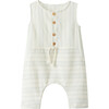 Striped Jumpsuit, Blue - Rompers - 1 - thumbnail