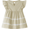 Striped Ruffle Dress, Natural - Dresses - 2 - thumbnail