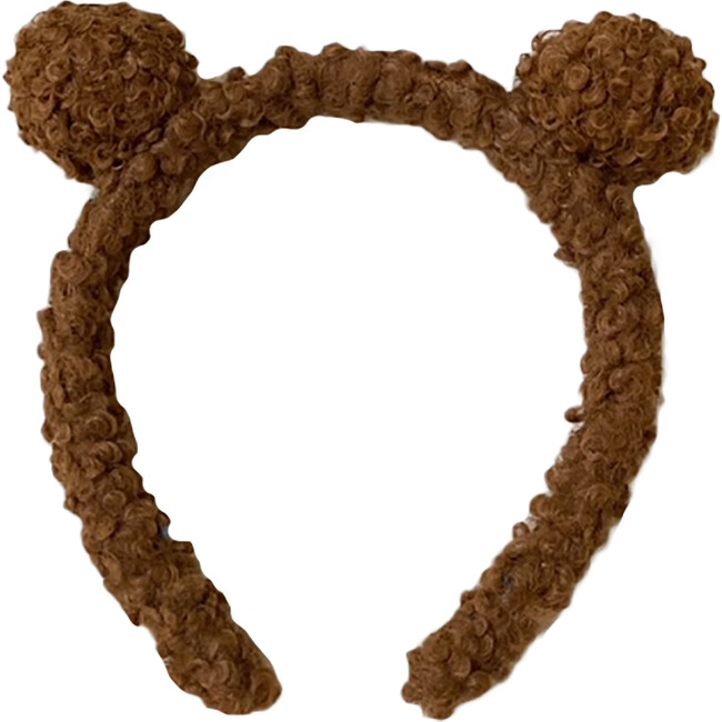 Fluffy Teddy Bear Headband, Brown