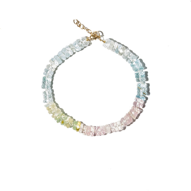 Atlas Aquamarine Faceted Crystal Bracelet - Bracelets - 3