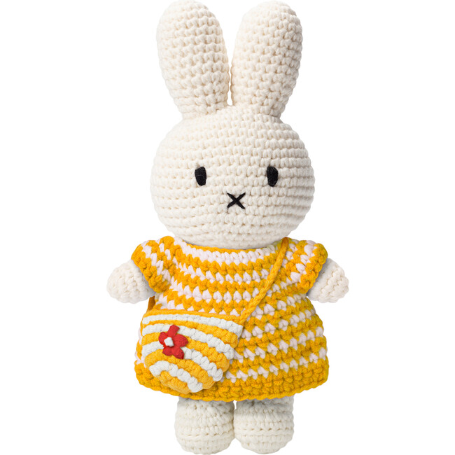 Miffy Handmade And Her Yellow Small Striped Dress + Bag