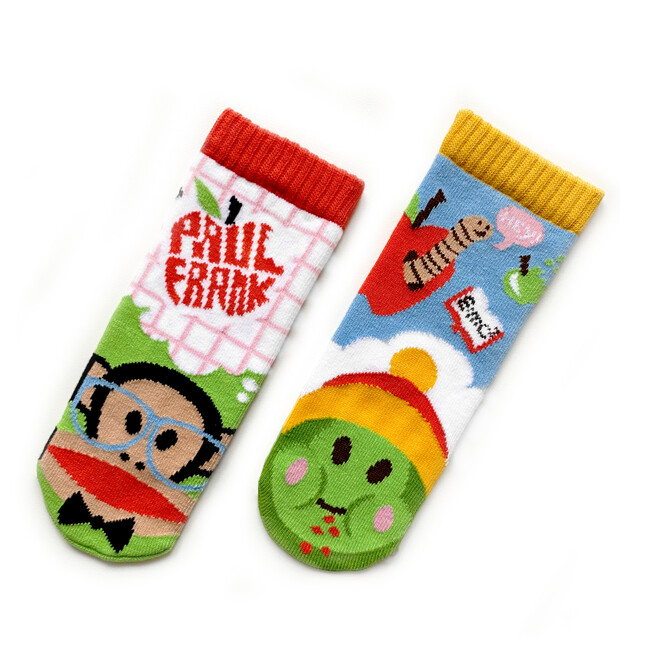 Julius the Monkey and Sam the Bookworm Fun Mismatched Pals Socks by Paul Frank™