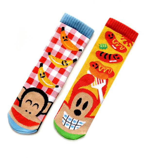 Julius the Monkey and Bob the Dog Fun Mismatched Pals Socks by Paul Frank™