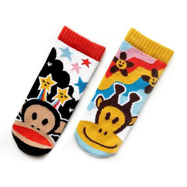 Julius the Monkey and Clancy the Giraffe Fun Mismatched Pals Socks by Paul Frank™