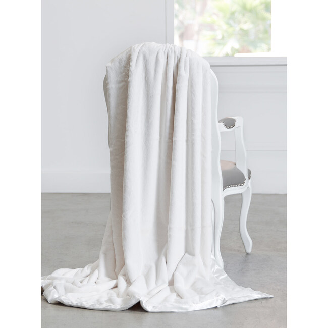 Luxe Throw/Big Kid Blanket, Cream - Throws - 2